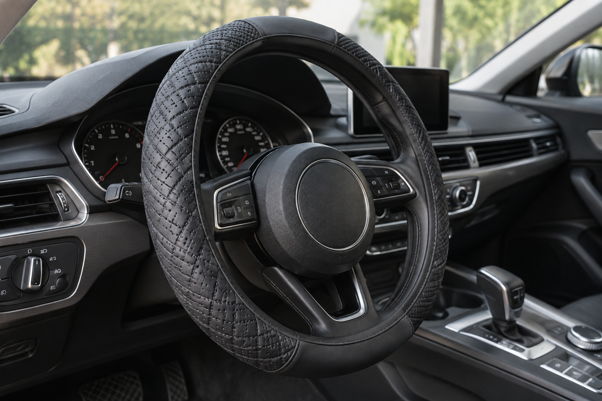 Car Wheel Cover With Premium Leather And Memory Foam Support