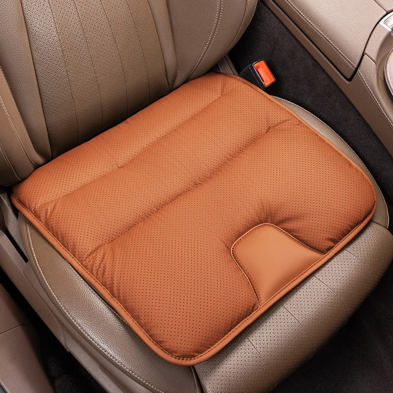 Universal Leather Car Seat Cushion – Breathable Non-Slip Four-Season Seat Protector - Delicate Leather