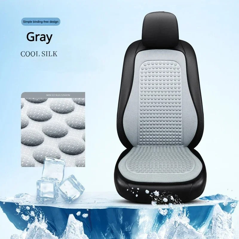 Ice Silk Car Seat Cushion – Breathable Universal Seat Cover with Memory Foam Padding - Delicate Leather