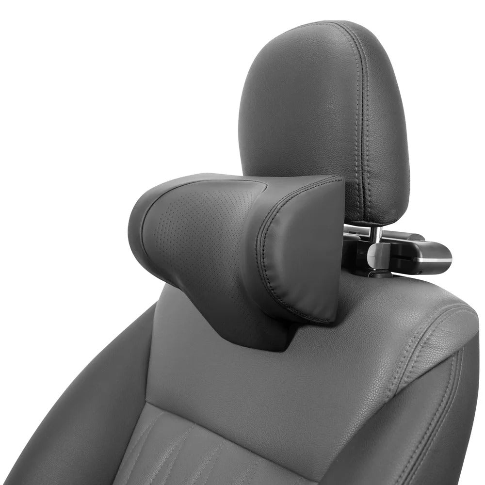 Adjustable Memory Foam Car Headrest Pillow – Universal Neck Support for Driver & Passenger - Delicate Leather