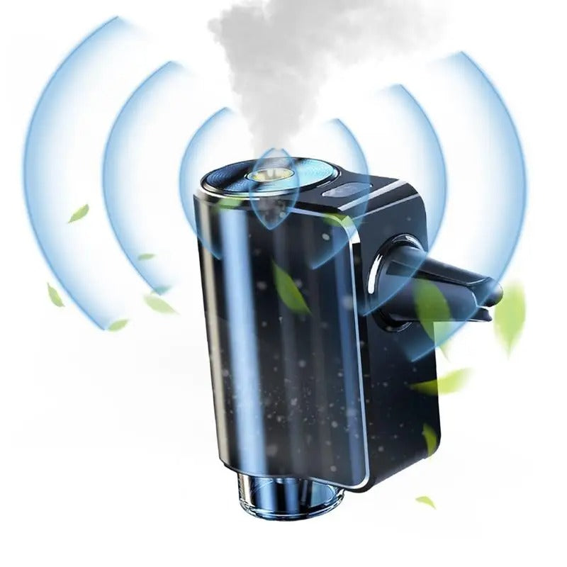 Car Perfume Diffuser Aluminum Alloy Smart Air Freshener with 3 Adjustable Modes - USB Powered Auto Fragrance for Driving