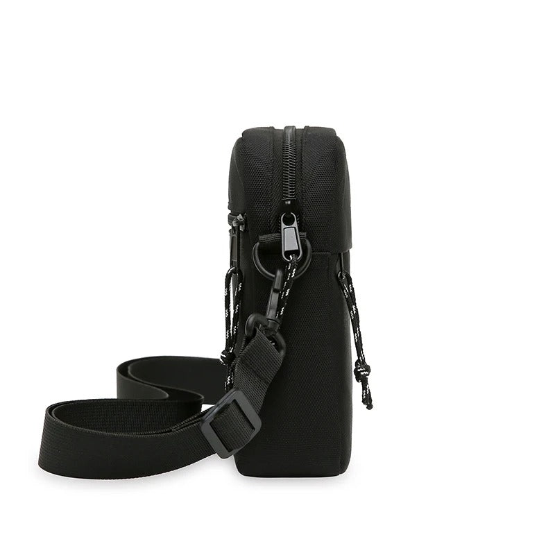 Simple Casual Mini Crossbody Bag Men's Nylon Small Shoulder Bag For Men Oxford Messenger Phone Side Sling Bag Husband Chest Pack - Delicate Leather