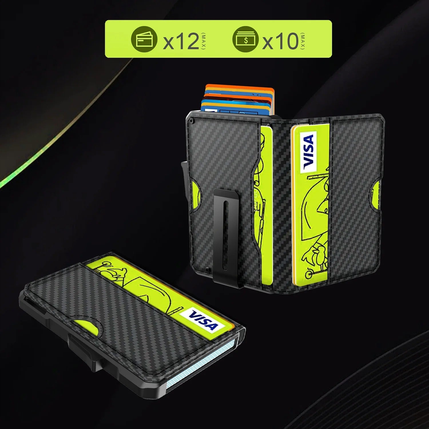 Slim RFID Blocking Wallet for Men – Minimalist Bifold Card Holder with Money Clip - Delicate Leather