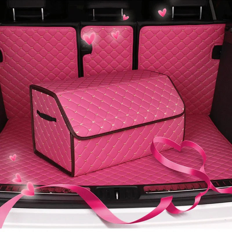 Foldable PU Leather Car Trunk Organizer – Stylish & Durable Storage Solution