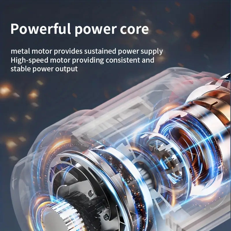 Mini Car Vacuum Cleaner – High-Power Suction, Wet & Dry Dual-Purpose, Portable Handheld Design for Small Sedans, Easy to Use and Store - Delicate Leather