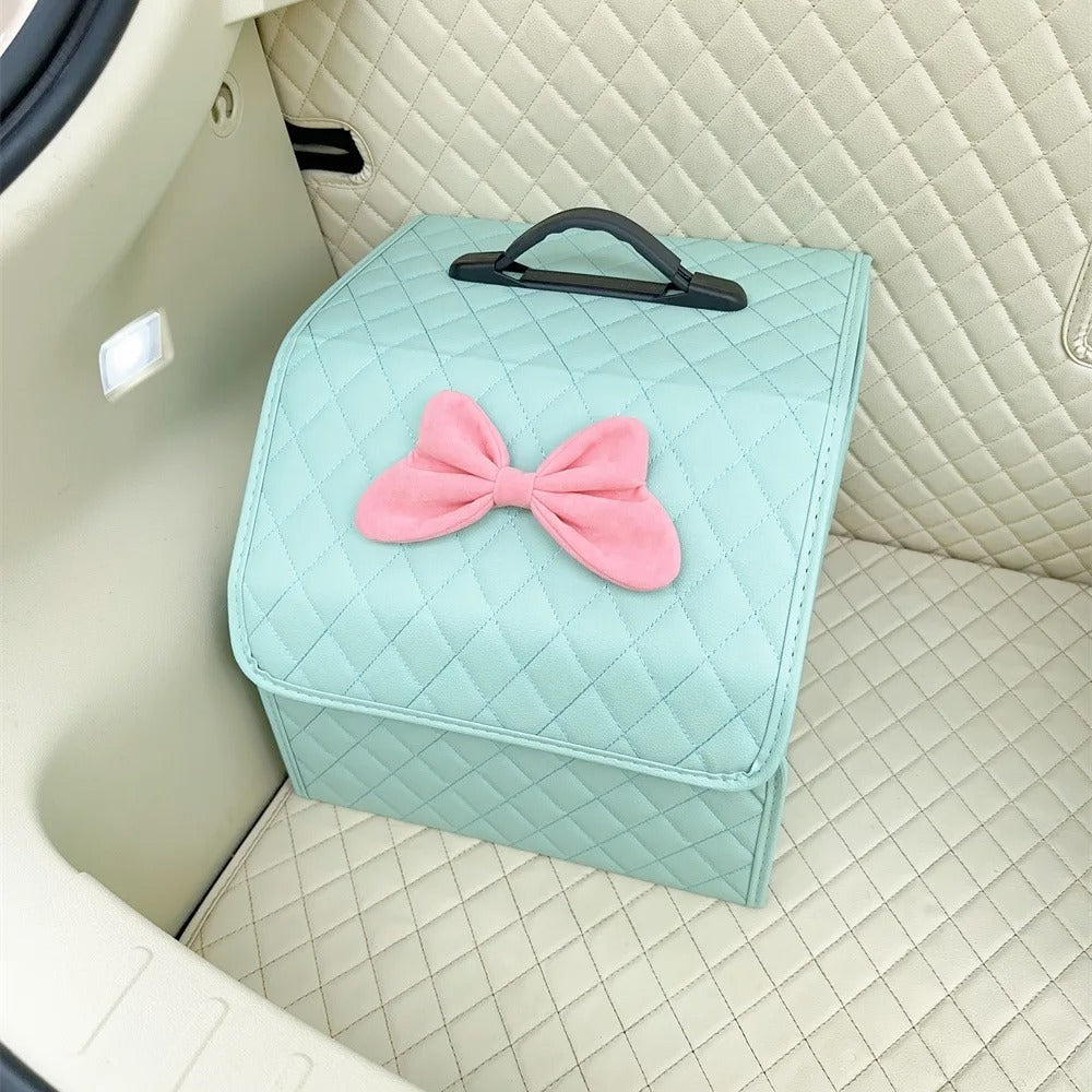 Cute Car Trunk Organizer for Women – Foldable, Versatile & Stylish Storage Solution