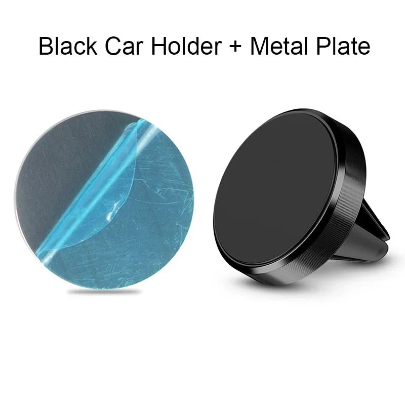 Magnetic Phone Holder for Car - Universal Stand - Delicate Leather