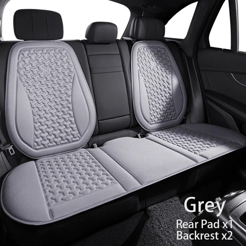 Universal 3D Breathable Car Seat Cover Set – Sweatproof Seat Protectors for Front & Rear Seats - Delicate Leather