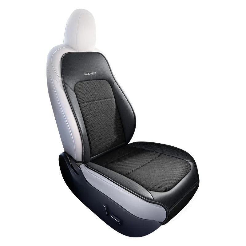 Smart Ventilated Car Seat Cushion – USB-C Cooling Seat Cover with Auto Start/Stop - Delicate Leather