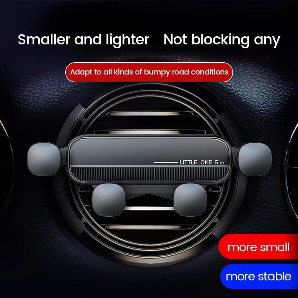 Gravity Car Phone Holder - Universal Air Vent Mount for Smartphones and GPS Devices