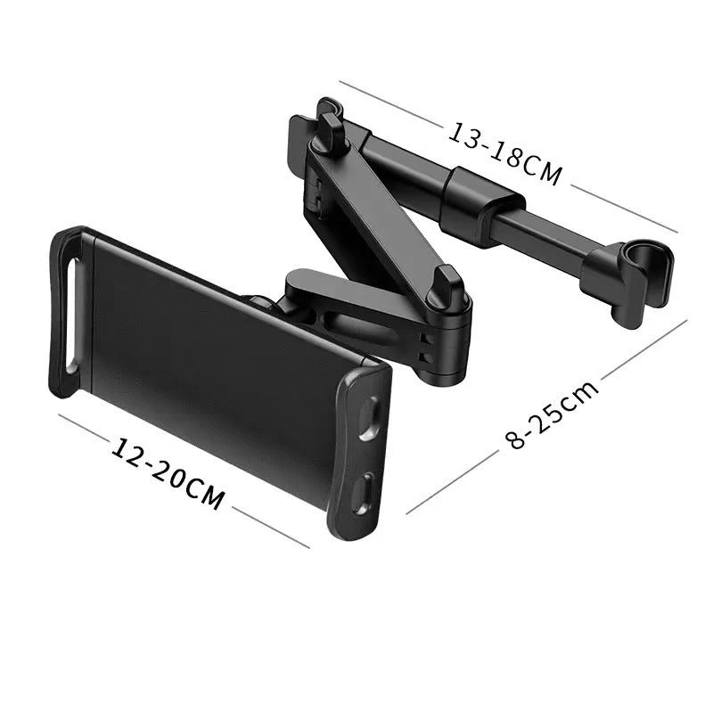 Universal Car Back Seat Headrest Mount - 360° Rotation Phone & Tablet Holder for 12.9" Devices - Delicate Leather