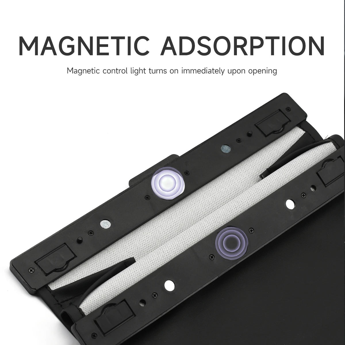 Car Garbage Bag with LED - Waterproof Magnetic Adsorption Storage Bag - Seat Hanging Trash Can - Leather Storage Pocket - Leak-proof - Delicate Leather