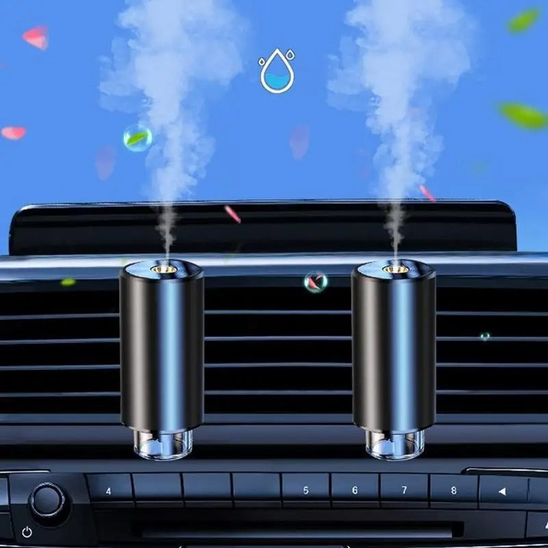 Car Perfume Diffuser Aluminum Alloy Smart Air Freshener with 3 Adjustable Modes - USB Powered Auto Fragrance for Driving - Delicate Leather