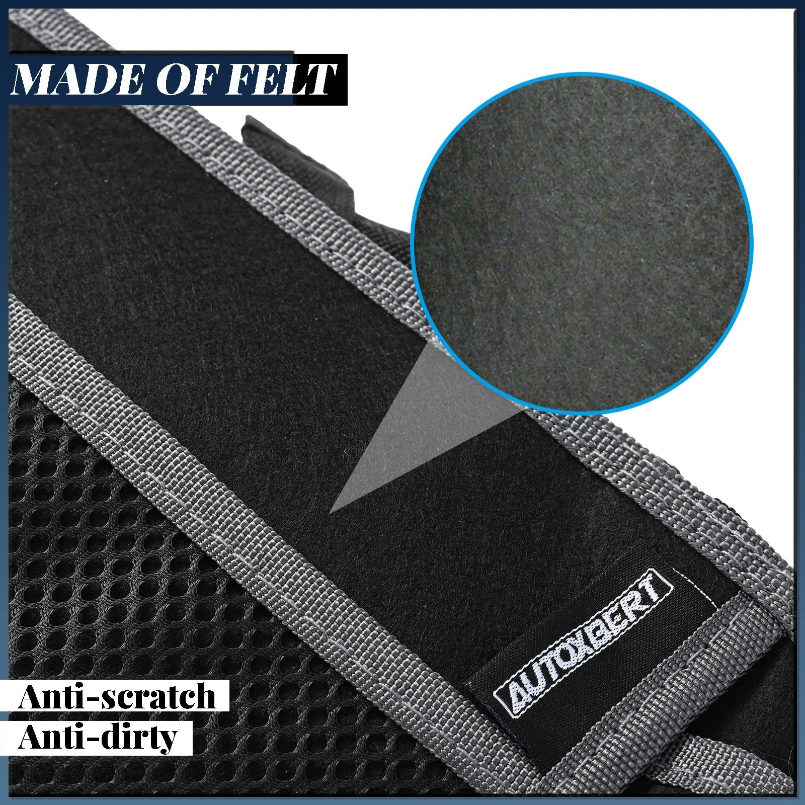 Universal Car Backseat Organizer – Felt Storage Bag with Mesh Net Pockets - Delicate Leather