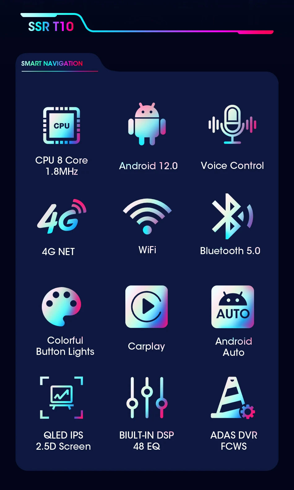 Universal 2Din Android 12 Car Radio – 9"/10" Head Unit with CarPlay, GPS Navigation, and Multimedia 24 - Delicate Leather