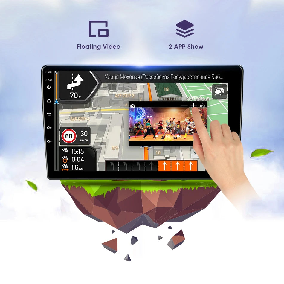 Universal 2Din Android 12 Car Radio – 9"/10" Head Unit with CarPlay, GPS Navigation, and Multimedia 24 - Delicate Leather