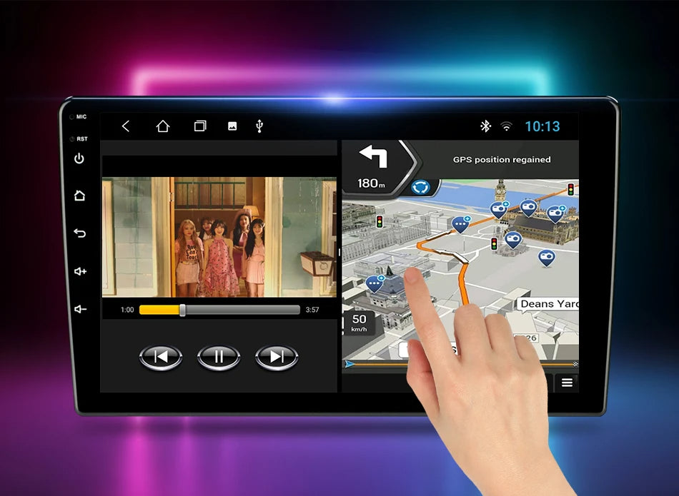 Universal 2Din Android 12 Car Radio – 9"/10" Head Unit with CarPlay, GPS Navigation, and Multimedia 24 - Delicate Leather