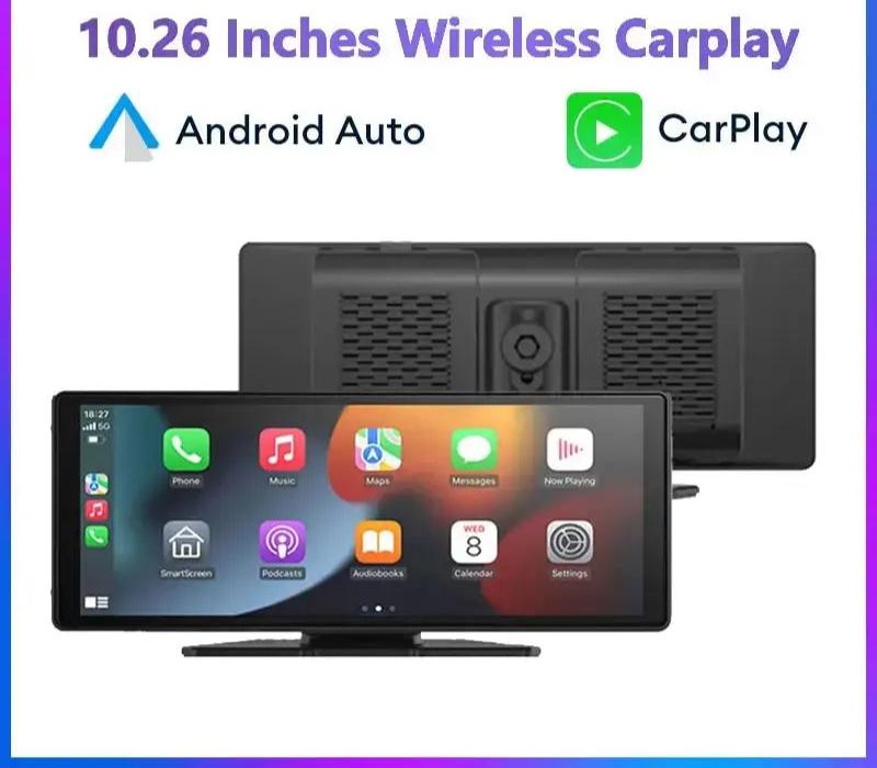 Universal 10.26 Inch Car Radio – Wireless CarPlay & Android Auto, WIFI Multimedia MP5 Player for Apple & Android 20 - Delicate Leather