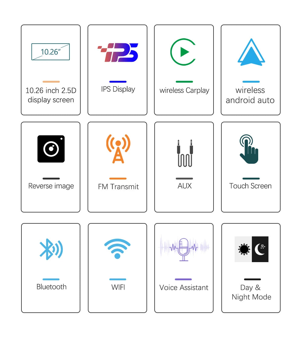 Universal 10.26 Inch Car Radio – Wireless CarPlay & Android Auto, WIFI Multimedia MP5 Player for Apple & Android 20 - Delicate Leather