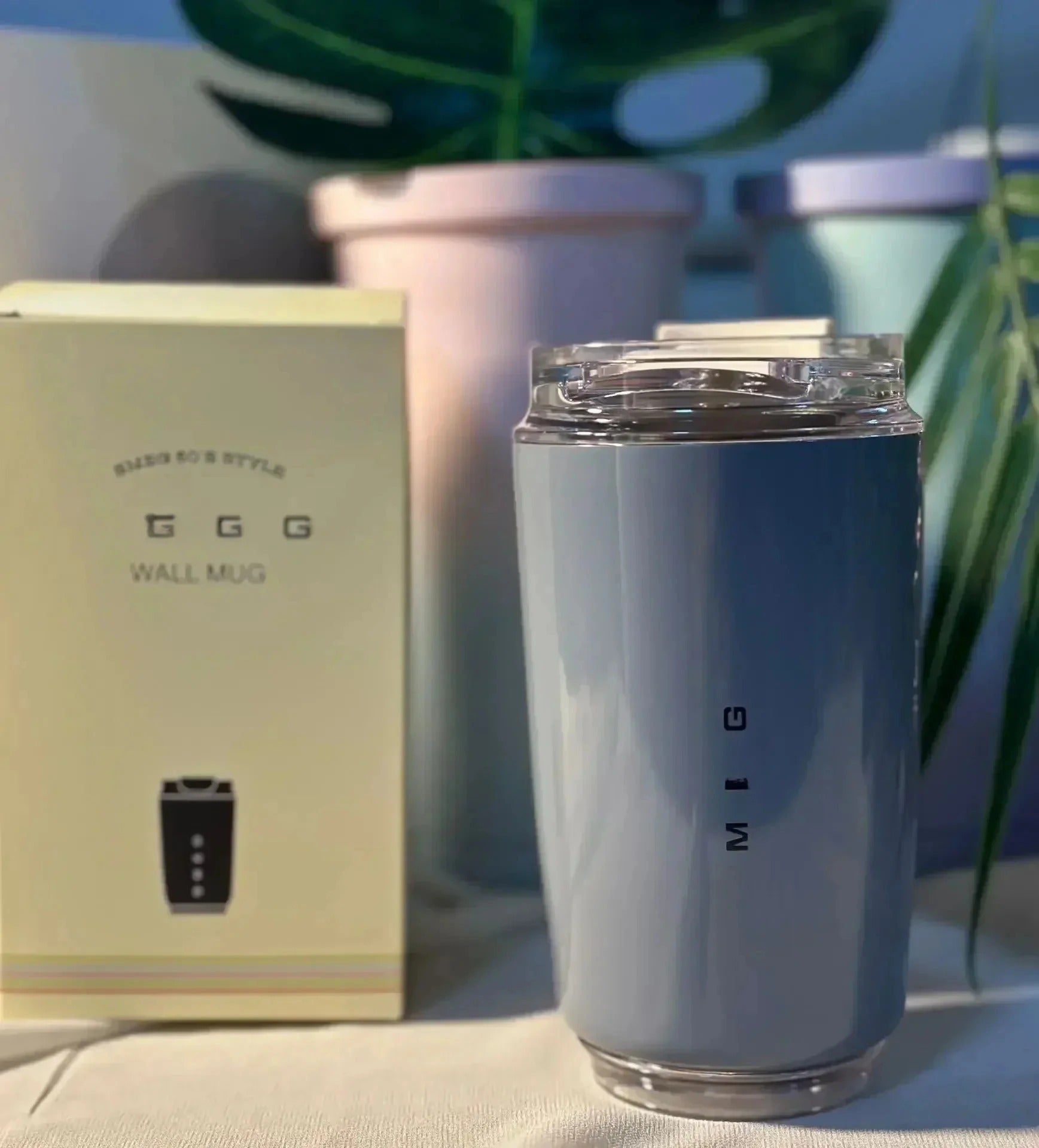 320ml Milky White Stainless Steel Tumbler – Insulated Thermos Cup for Coffee, Water & Travel - Delicate Leather