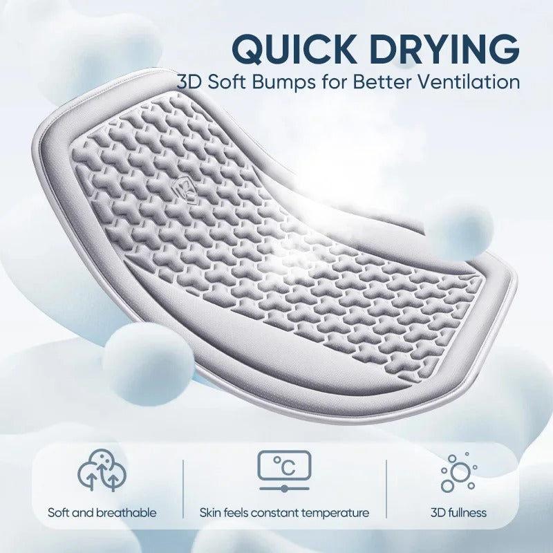 Universal 3D Breathable Car Seat Cover Set – Sweatproof Seat Protectors for Front & Rear Seats - Delicate Leather