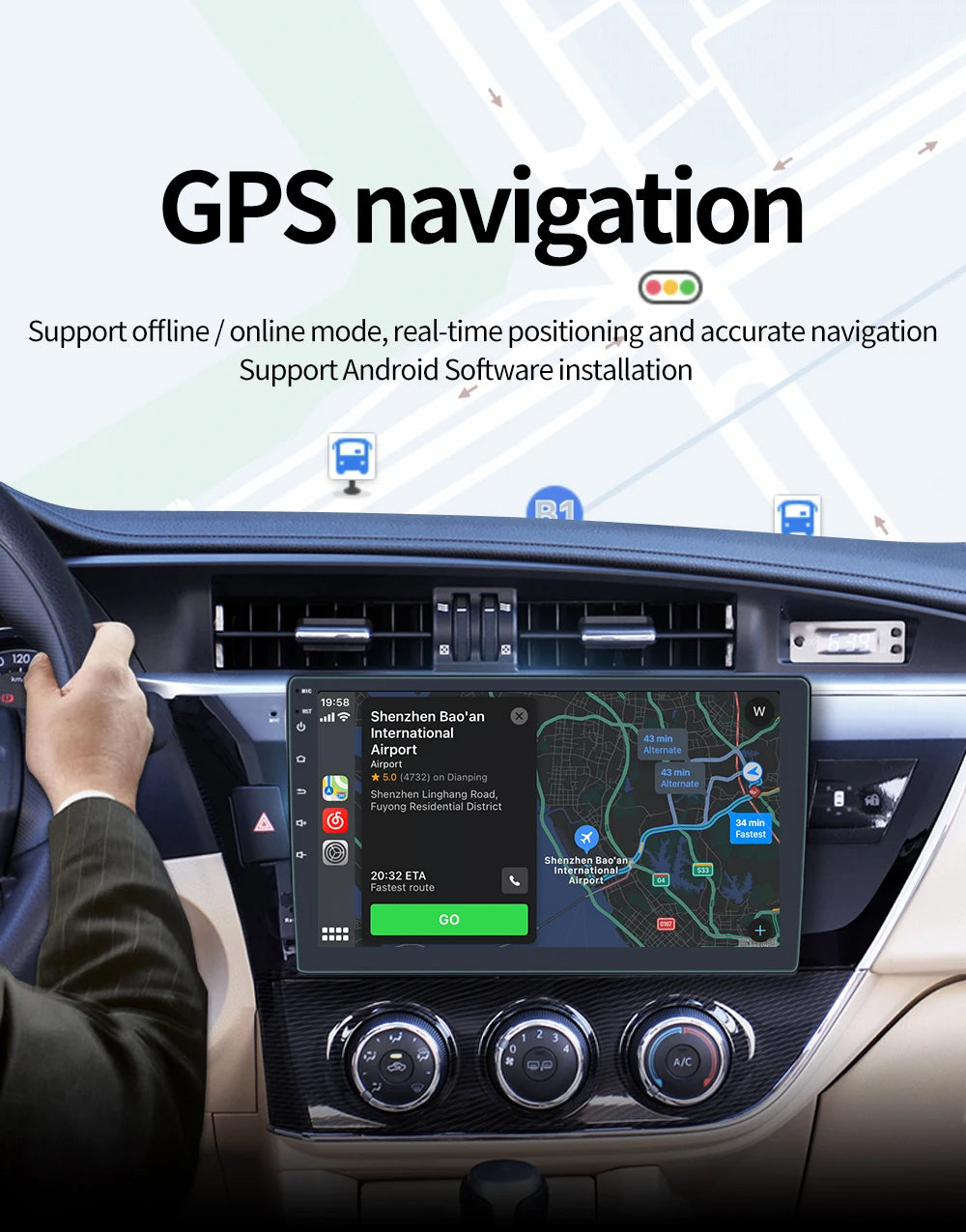 Android 11 Car Radio – 2 Din, 4-Core, 4G, Wireless CarPlay, Android Auto, 7"/9"/10" IPS Screen, GPS, Wi-Fi, Bluetooth 23 - Delicate Leather