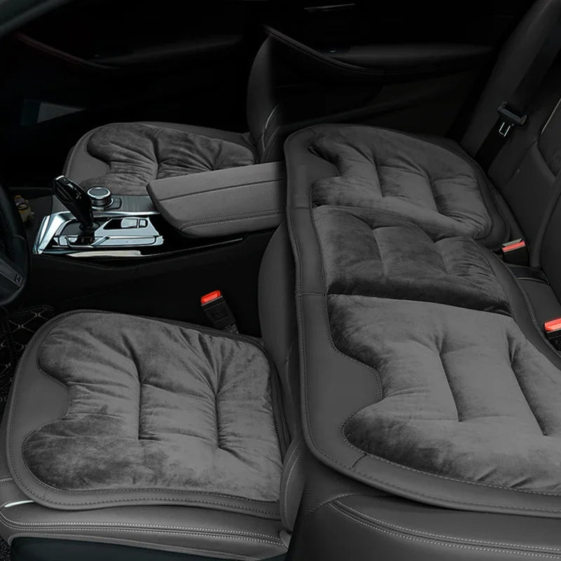 Flannel Car Seat Cover Front Rear Seats Cushion Protector Mat Pad Universal, Custom For Cars, Seat Cushion for Car - Delicate Leather