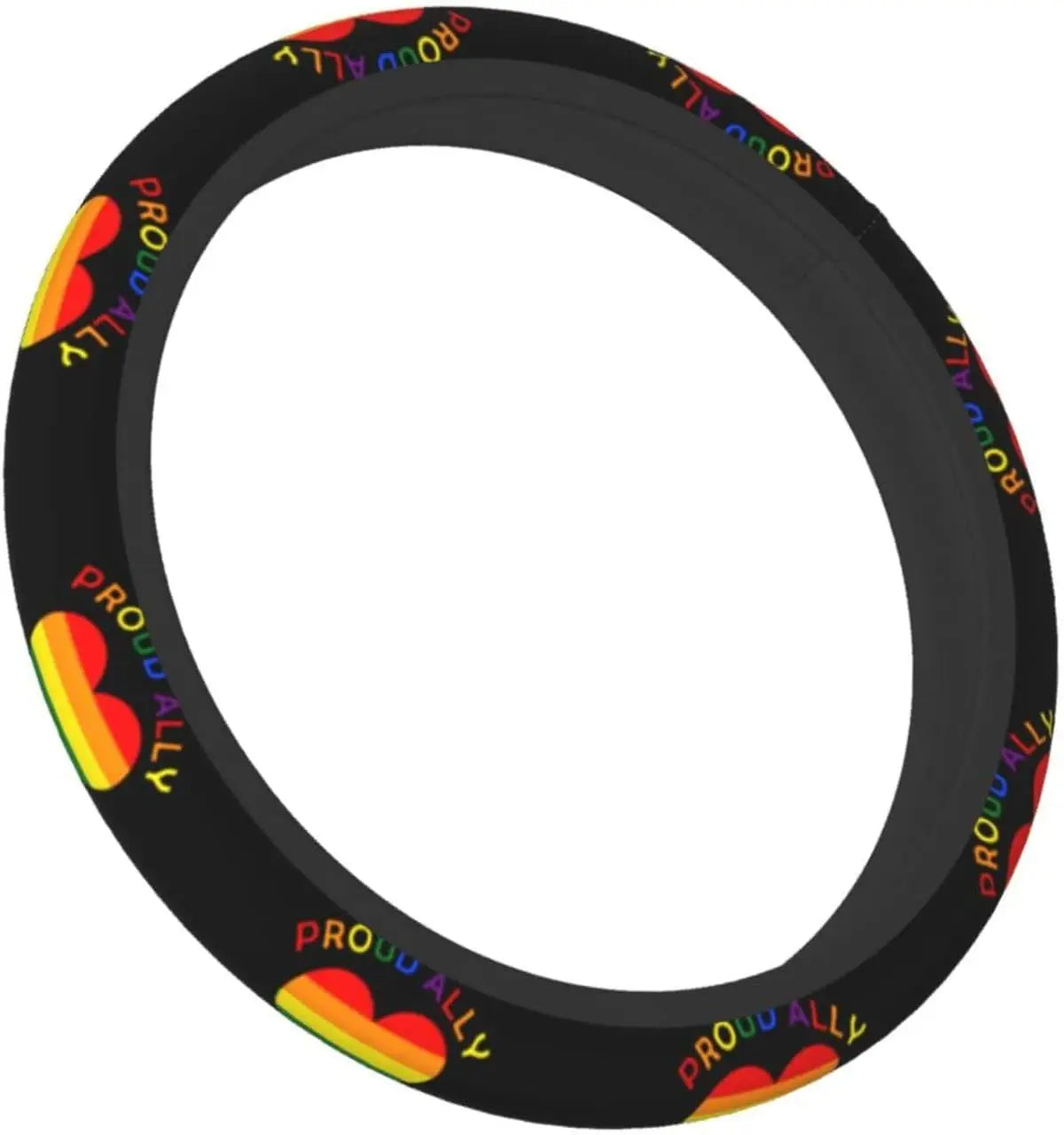 Retro Rainbow Stripes Steering Wheel Cover for Women, Bright Rainbows, Colorful Car Steering Wheel Cover Cute, Car Wheel Cover, Aesthetic Car Decor, Car Gift, Car Accessories 27