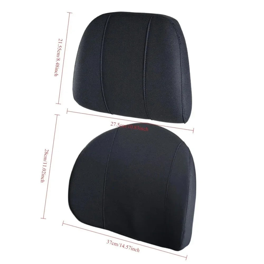 Memory Foam Car Neck & Waist Pillow Set – Universal Soft Seat Cushions - Delicate Leather