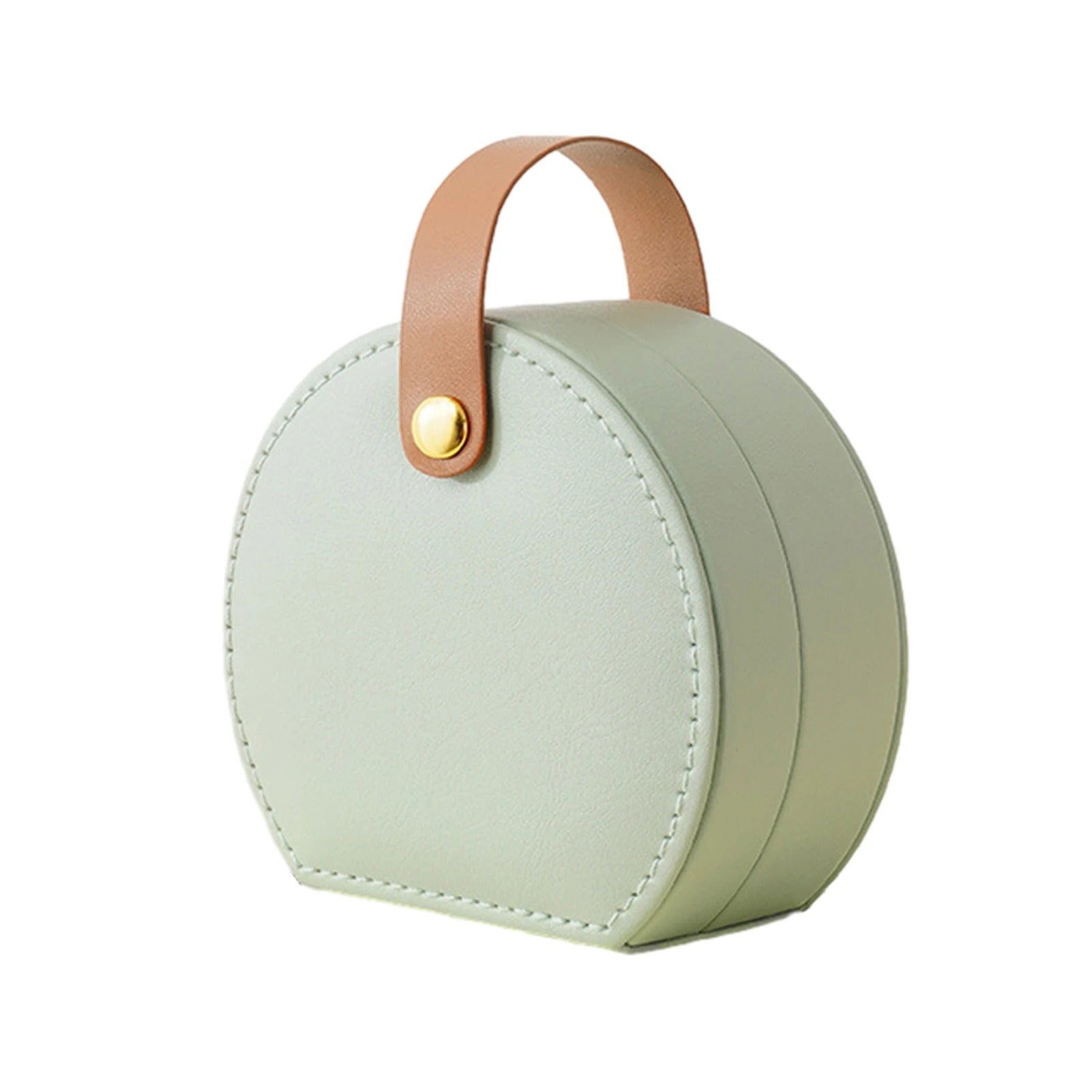 Mini Jewelry Organizer Display Travel Jewelry Case - Portable Handbag Jewelry Box Leather Storage - Delicate Leather