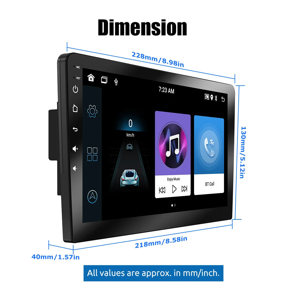 Wireless CarPlay & Android Auto 2 Din Car Radio – 7"/9" Glass Screen GPS Navigator, Wi-Fi, FM, Bluetooth MP5 Player 22 - Delicate Leather