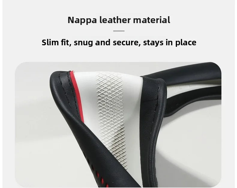Adjustable Car Booster Seat Cushion – 3-Height Support Pad for Driving - Delicate Leather