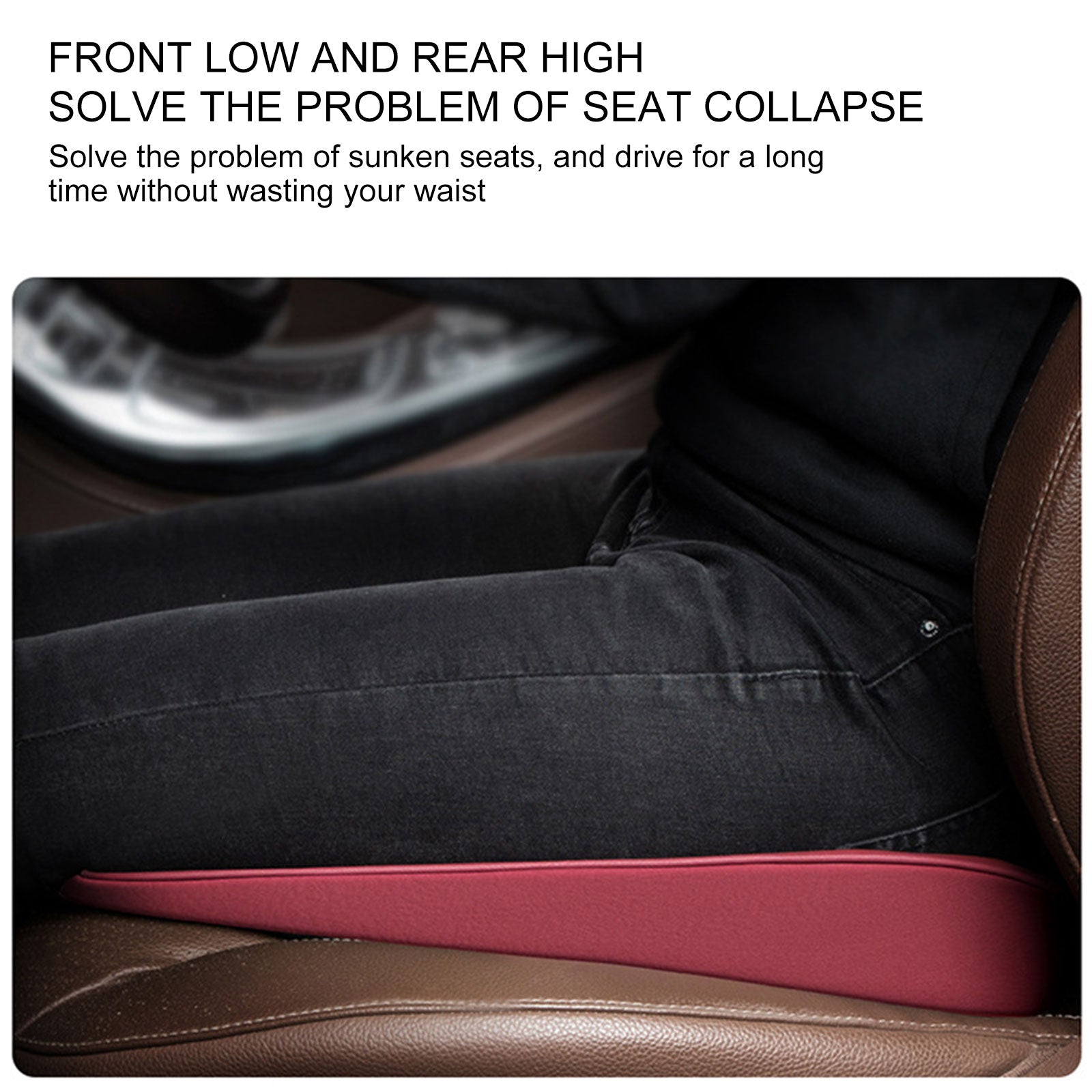 Car Seat Cushion Pad Broadens Driving Vision, Thickening Butt Cushion, and Heightening Mats for Added Comfort and Auto Interior Accessories