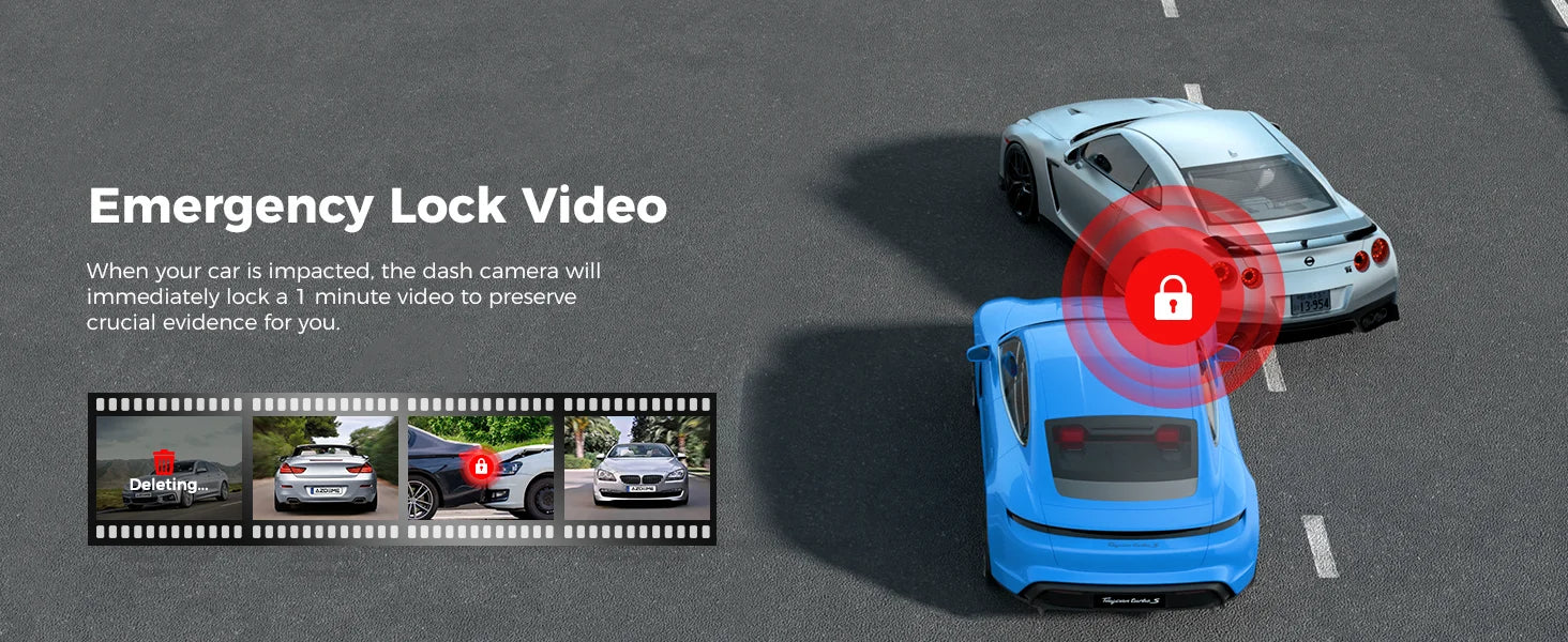 4K AZDOME M300S Dash Cam – Front and Rear, GPS, 5.8G WiFi, WDR Night Vision, with Voice Control and Free 64GB SD Card 29 - Delicate Leather