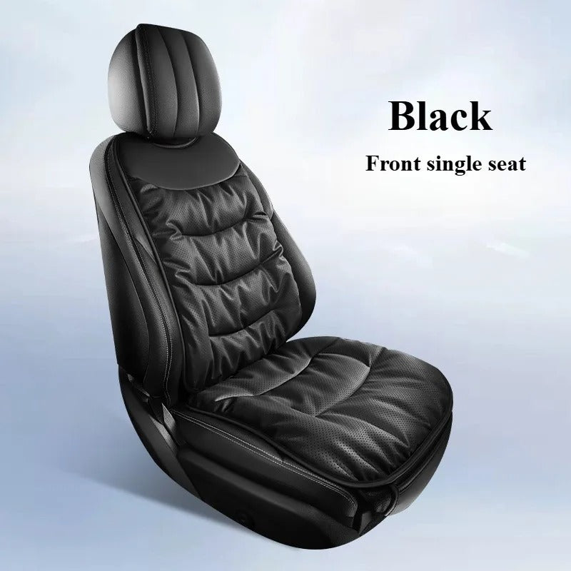 Nappa Leather Car Front Seat Cover – Universal Fit Breathable Protector Cushion for All Seasons - Delicate Leather