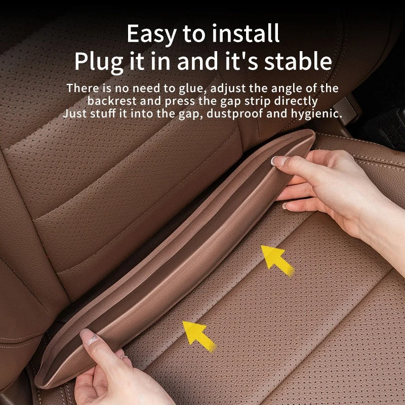 Plug-In Car Interior Gap Strip – Elastic EVA Filling Insert for Console and Seat Divider - Delicate Leather