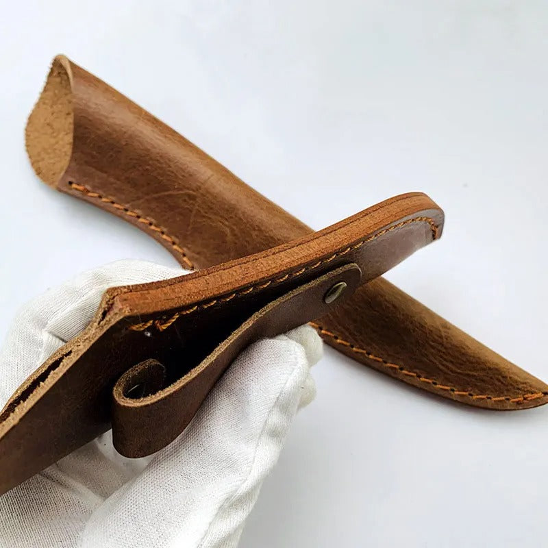 Cowhide Leather Case for Fruit Knife and Straight Knife - Delicate Leather