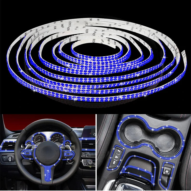 5M Bling Car Trim | Self-Adhesive Rhinestone Stickers for Car Interior & Exterior Decoration, Gift For Mother's Day 2025