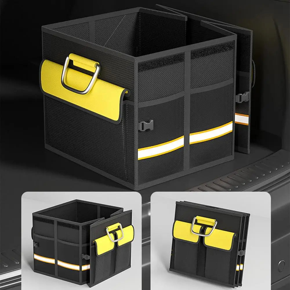 2024 Car Multi-Pocket Trunk Organizer Large Capacity Folding Storage Bag Trunk Stowing Tidying Trunk Organizer Car Accessories