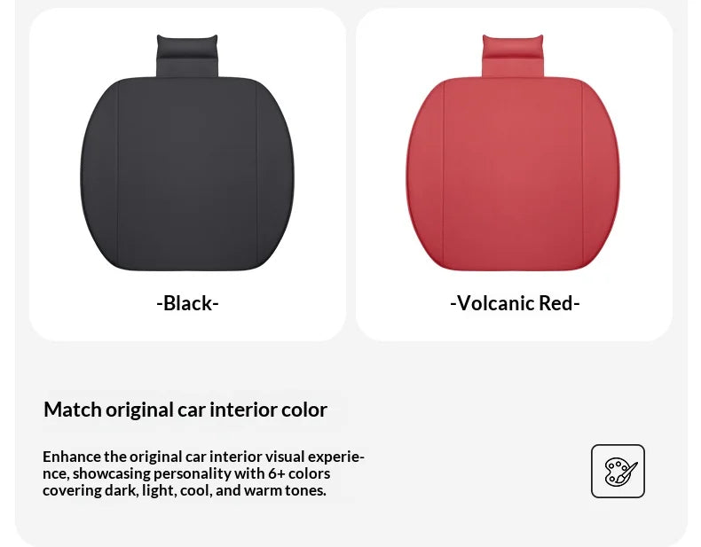 Breathable Car Seat Cushion – Universal Fit Seat Pad for Everyday Use - Delicate Leather