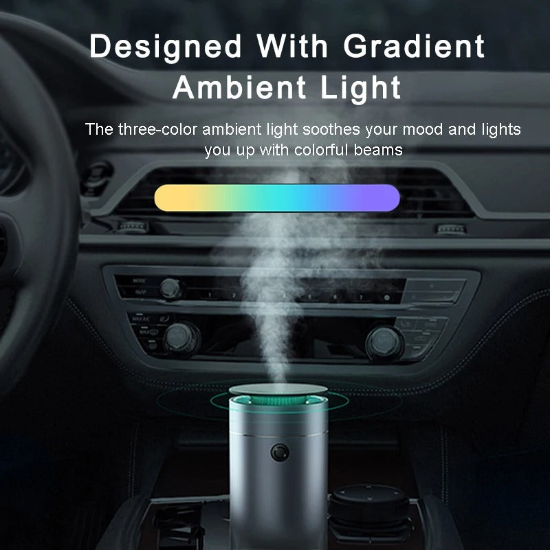Car Air Humidifier Purifier Aroma Essential Oil Diffuser - Delicate Leather