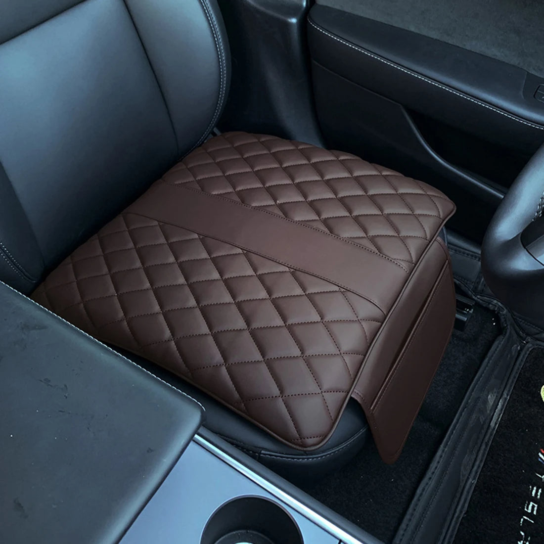 Car Seat Cushion Universal Breathable PU Leather Car Front Seat Cushion Anti Slip Auto Chair Protector Cover 1PC - Delicate Leather