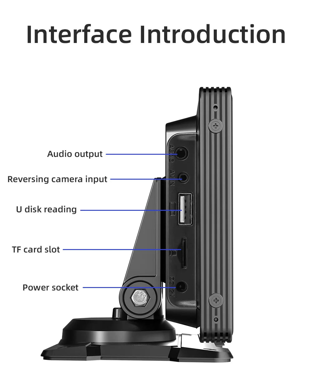 Portable 10.26 Inch Wireless CarPlay Screen – BQCC with HD Rear Reversing Camera, MP5, DVR, Android Auto Support 17 - Delicate Leather