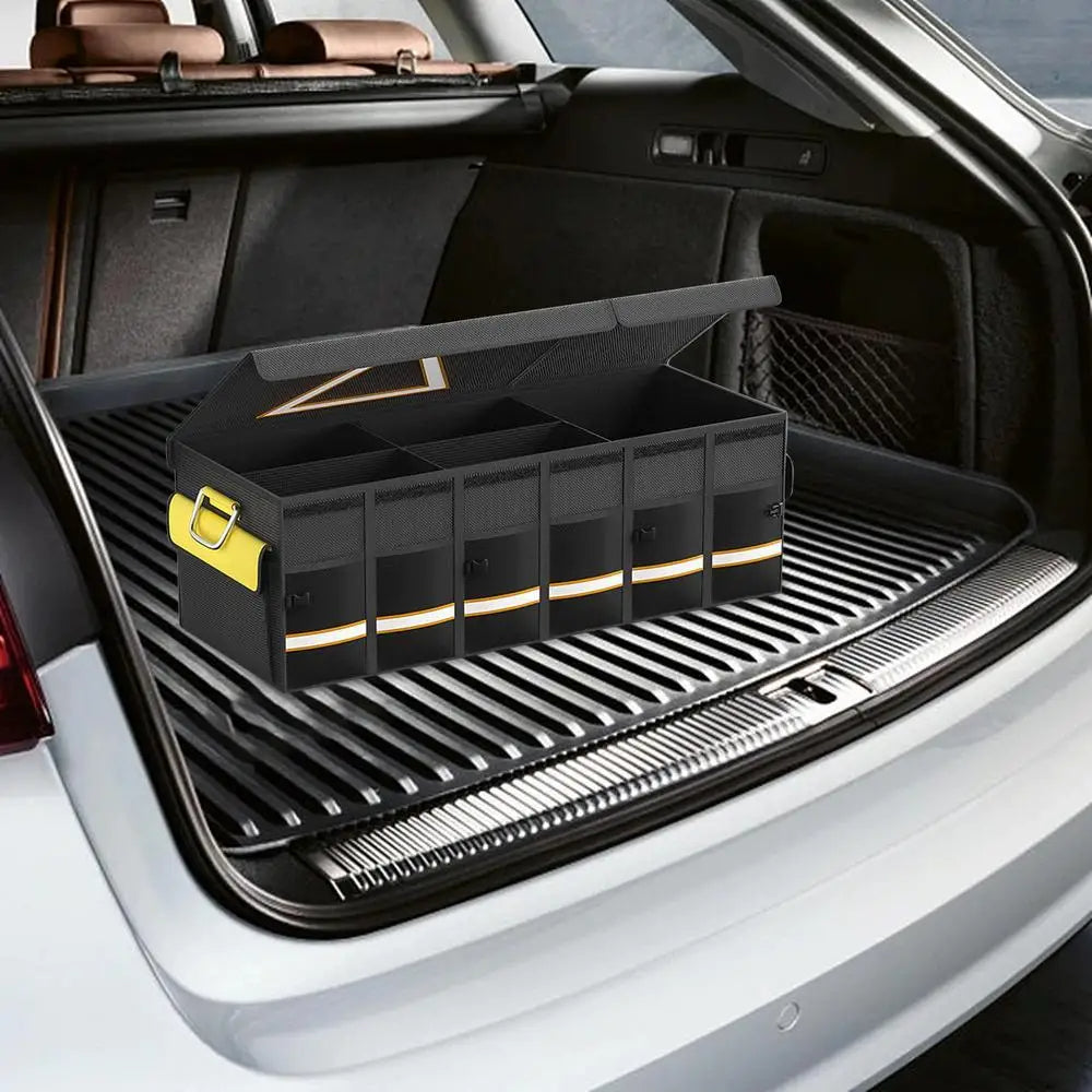 2024 Car Multi-Pocket Trunk Organizer Large Capacity Folding Storage Bag Trunk Stowing Tidying Trunk Organizer Car Accessories