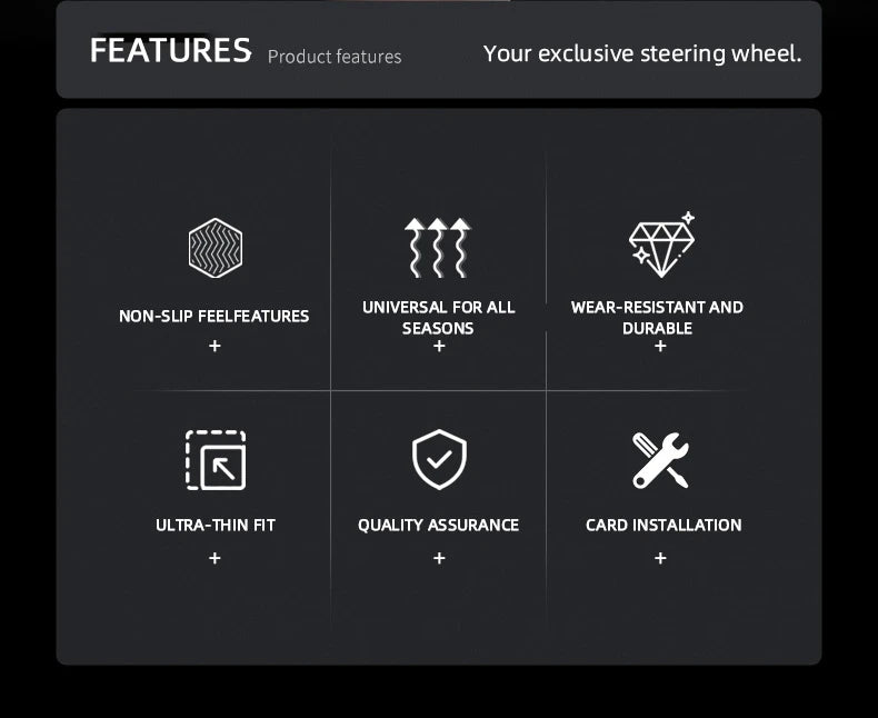 Universal Non-Slip Carbon Fiber Steering Wheel Cover – Anti-Skid Booster Grip for Cars (SP1) - Delicate Leather