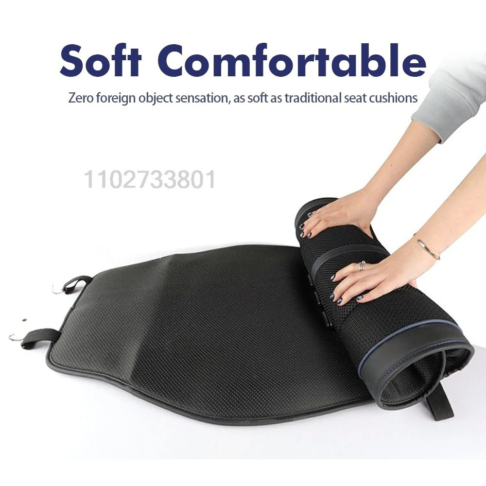 12V Car Cooling Seat Cushion with Built-in Fans – Ventilated Summer Seat Cover with Heat Dissipation and Massage Function - Delicate Leather