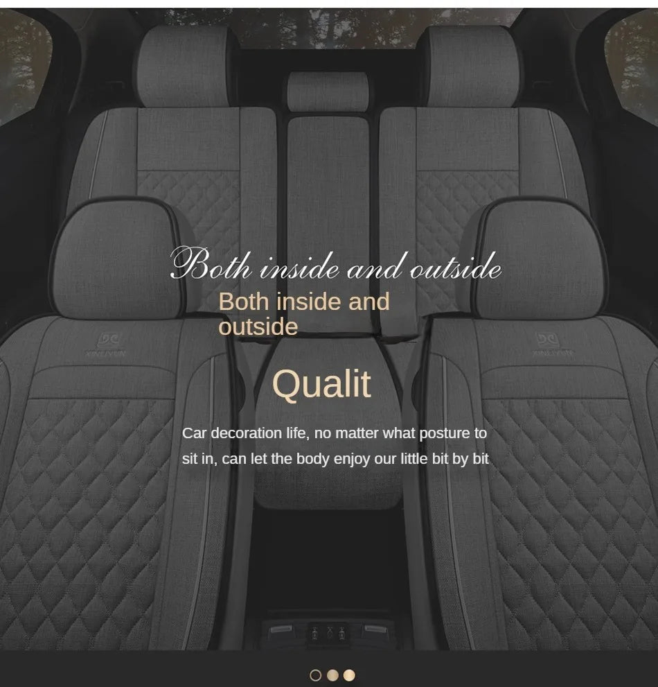 Delicate Leather Deluxe Universal Car Seat Cover Collection: Full Set of Premium Luxury Vehicle Seat Protectors