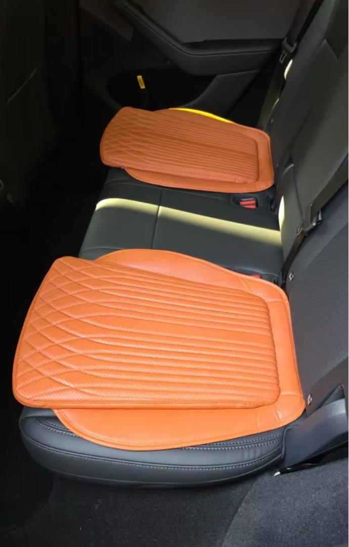 Universal Automotive Seat Cushion Business Comfort, Breathable, Sweat-Absorbing, High Rebound Sponge, New Flat Seat Cushion - Delicate Leather