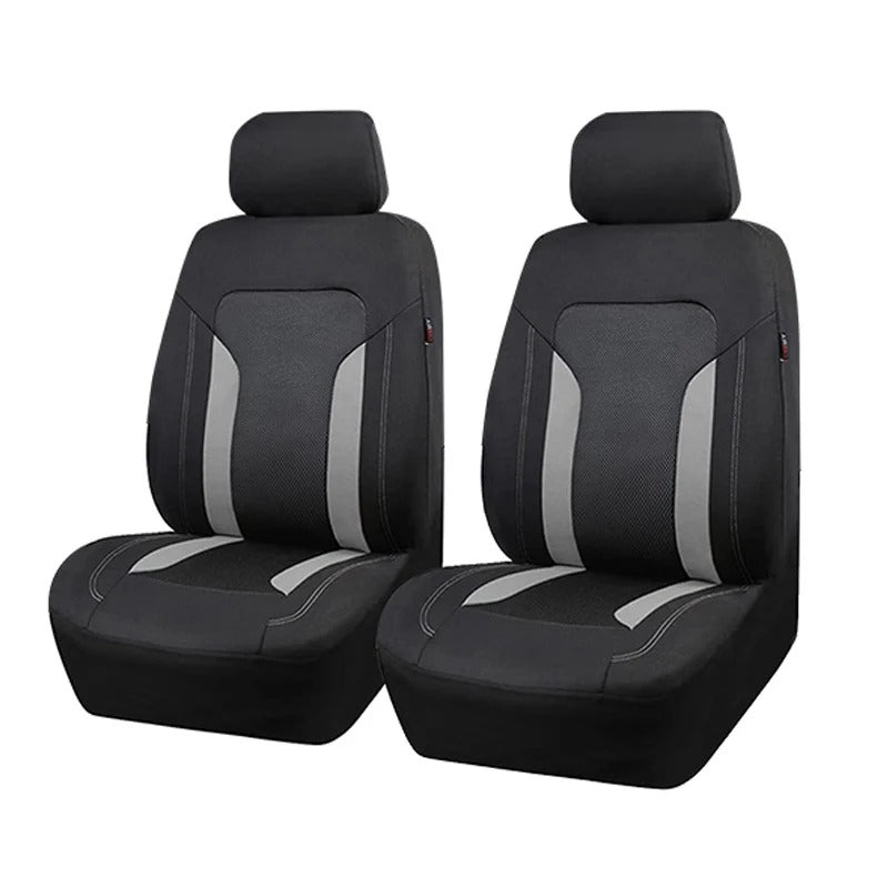 Universal Gray Mesh Car Seat Covers – 5-Seat Breathable Airbag Compatible Full Set - Delicate Leather