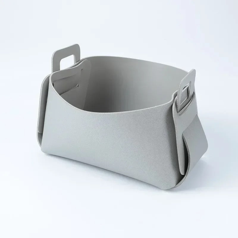 Desktop Large Storage Box - Leather Key Plate, Home Decoration Dice Plate, Key Wallet Coin PU Leather Folding Storage Box - Delicate Leather